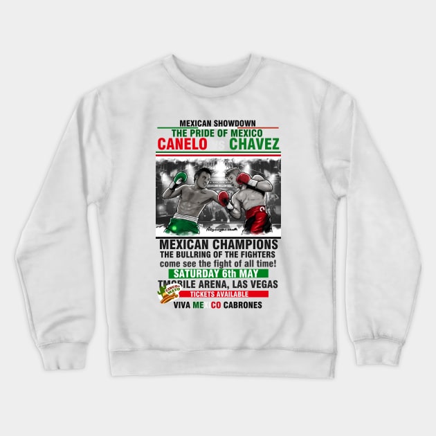 Canelo vs Chavez Jr Crewneck Sweatshirt by akyanyme